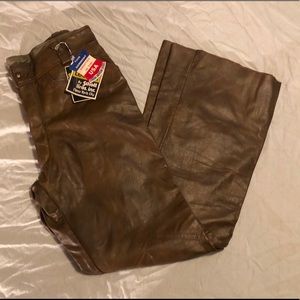 Schott Bros. Brown Leather Pants Size 36 NWT
